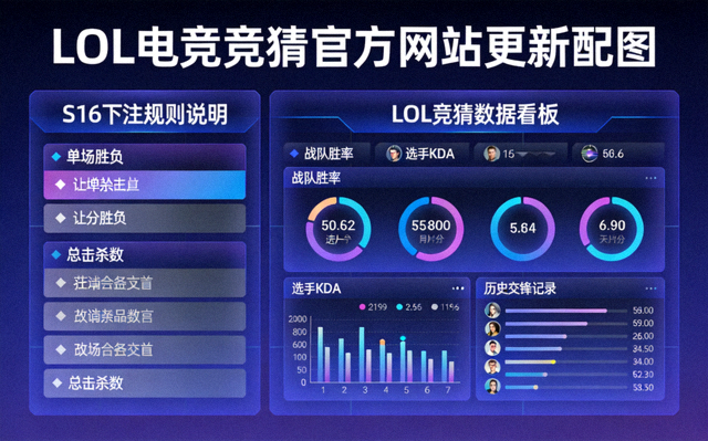 LOL电竞竞猜官方网站更新配图：S16下注规则说明与LOL竞猜数据看板